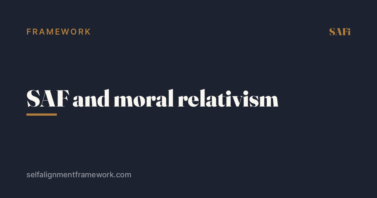 SAF and moral relativism